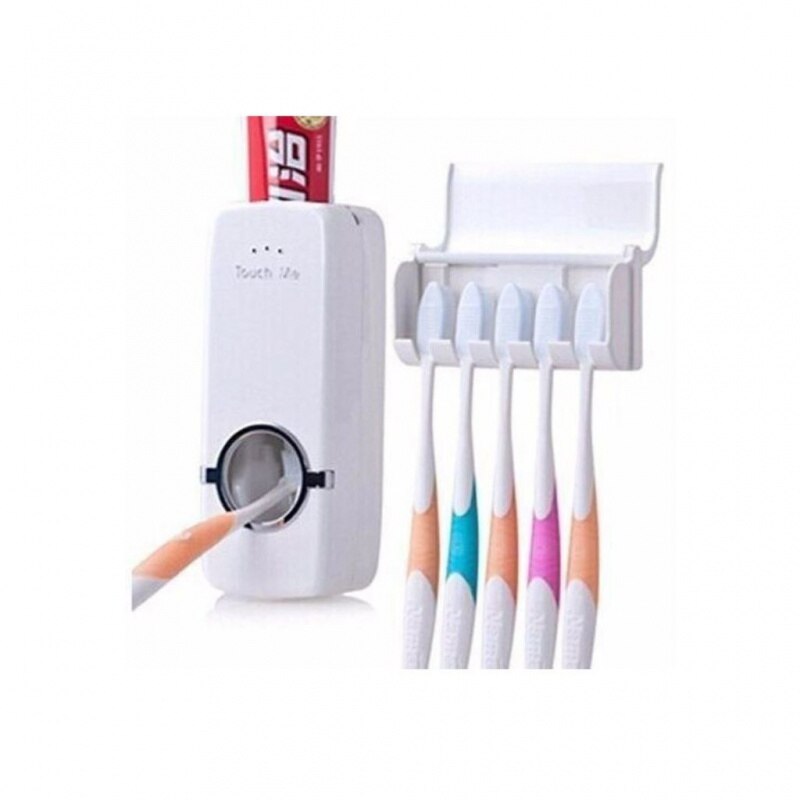 Toothpaste Applicator Dispenser And Brush Holder For Bathroom Use